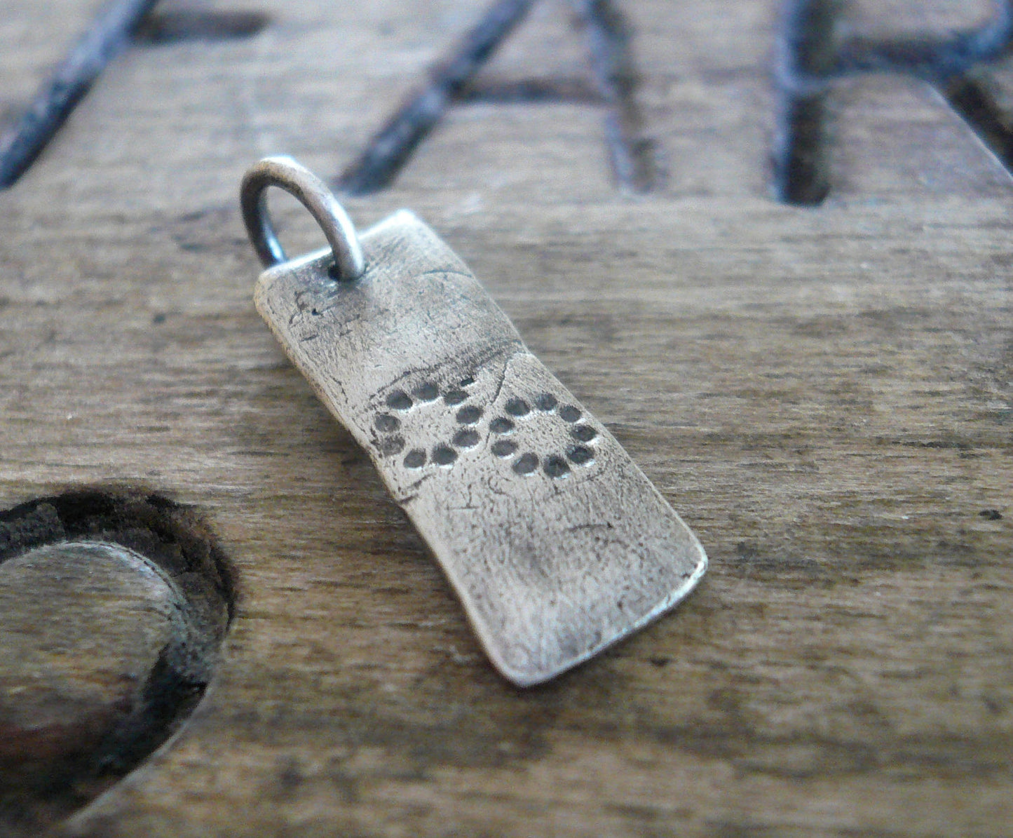 Daisy Pendant - Handmade. Oxidized fine and sterling silver. Summer Fields Collection. Design Your Own Series