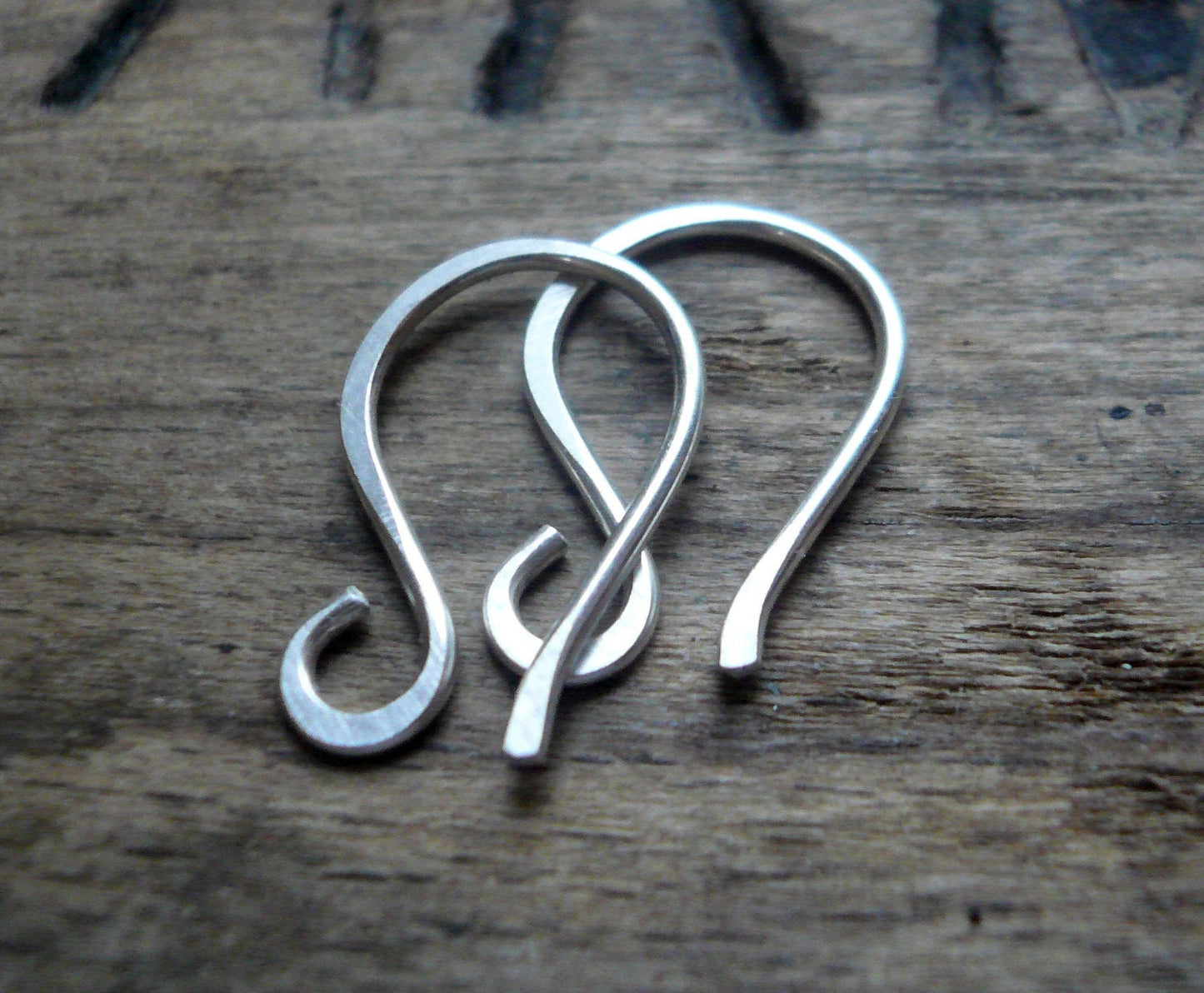 HEAVY 18 Gauge Twinkle Sterling Silver Earwires - Handmade. Hand forged