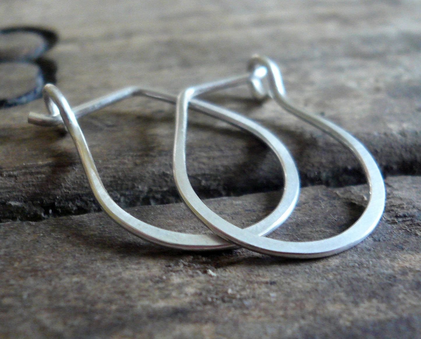 Pony Horseshoe Hoops - Handmade. Hand forged. Sterling Silver or 14kt goldfill Earrings