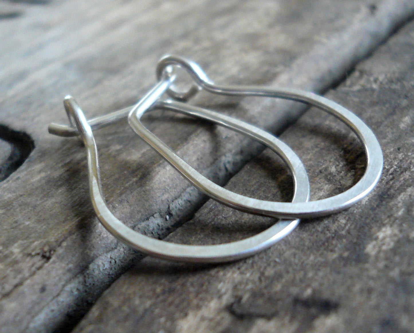 Pony Horseshoe Hoops - Handmade. Hand forged. Sterling Silver or 14kt goldfill Earrings