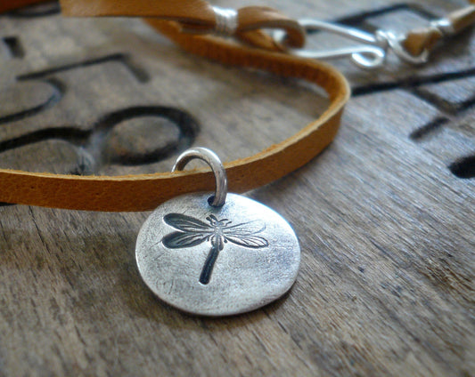 Aspire Necklace - Handmade. Fine & Sterling Silver. Leather