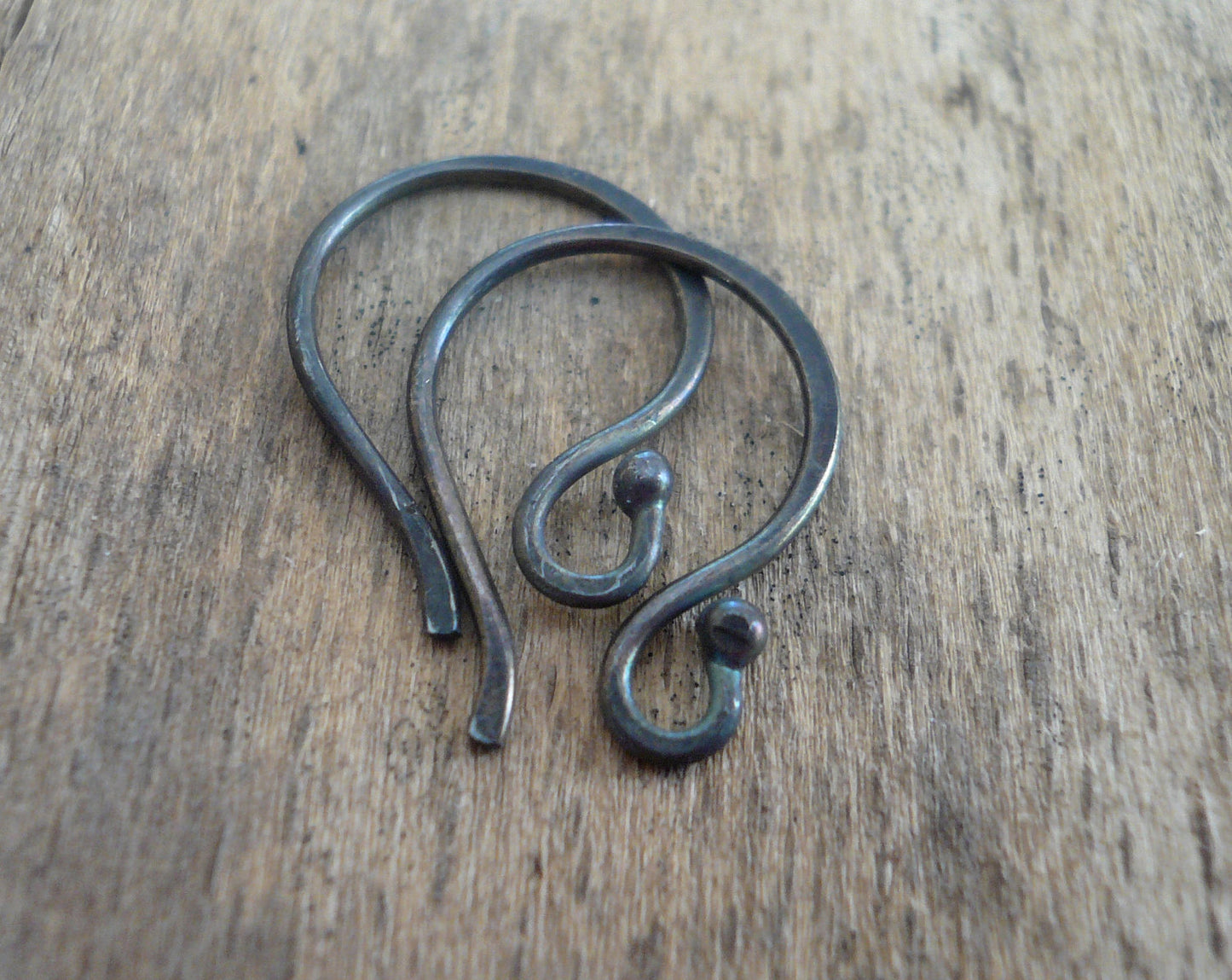 12 pairs of my Ball End Twinkle Fine Silver Earwires - Handmade. Handforged. Heavily Oxidized