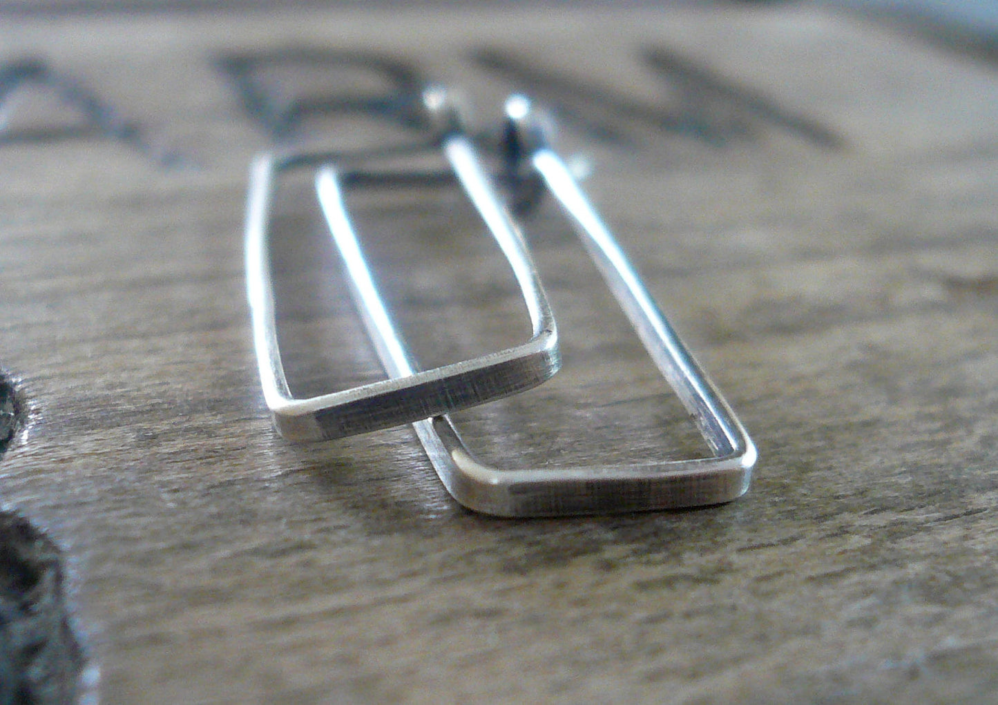 Svelte Hoops Small - Handmade. Hand forged. Oxidized Sterling Silver Earrings