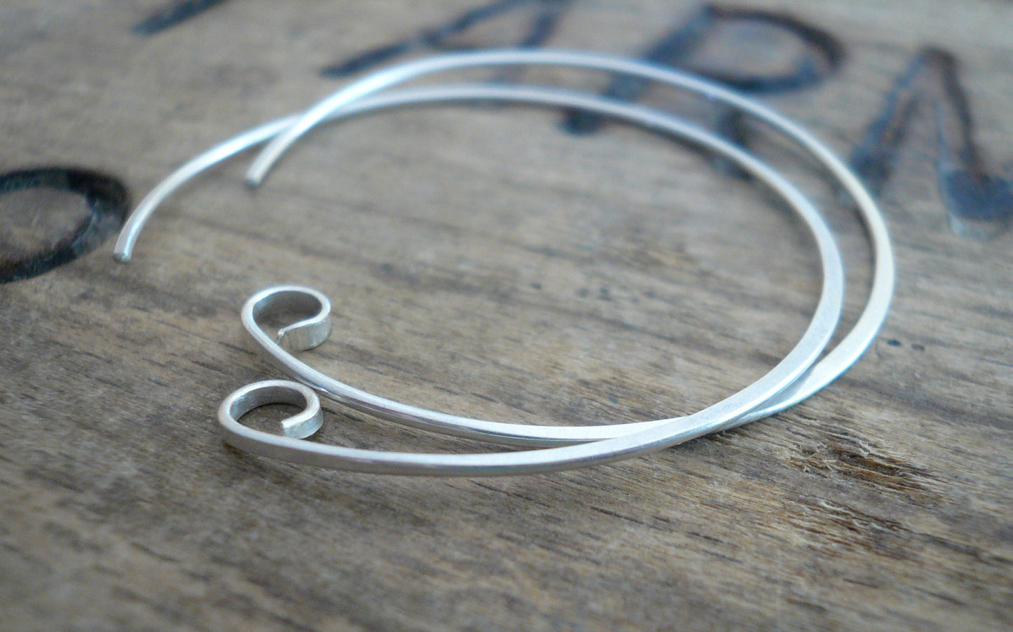 12 pairs of my Shoals Sterling Silver Earwires - Handmade. Handforged. Oxidized & polished