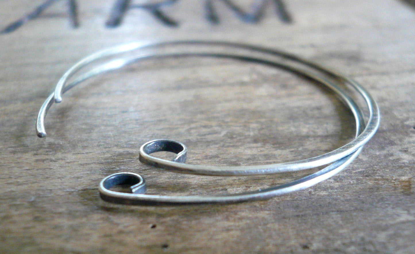 Shoals Sterling Silver Earwires - Handmade. Handforged. Heavily Oxidized. Made to Order