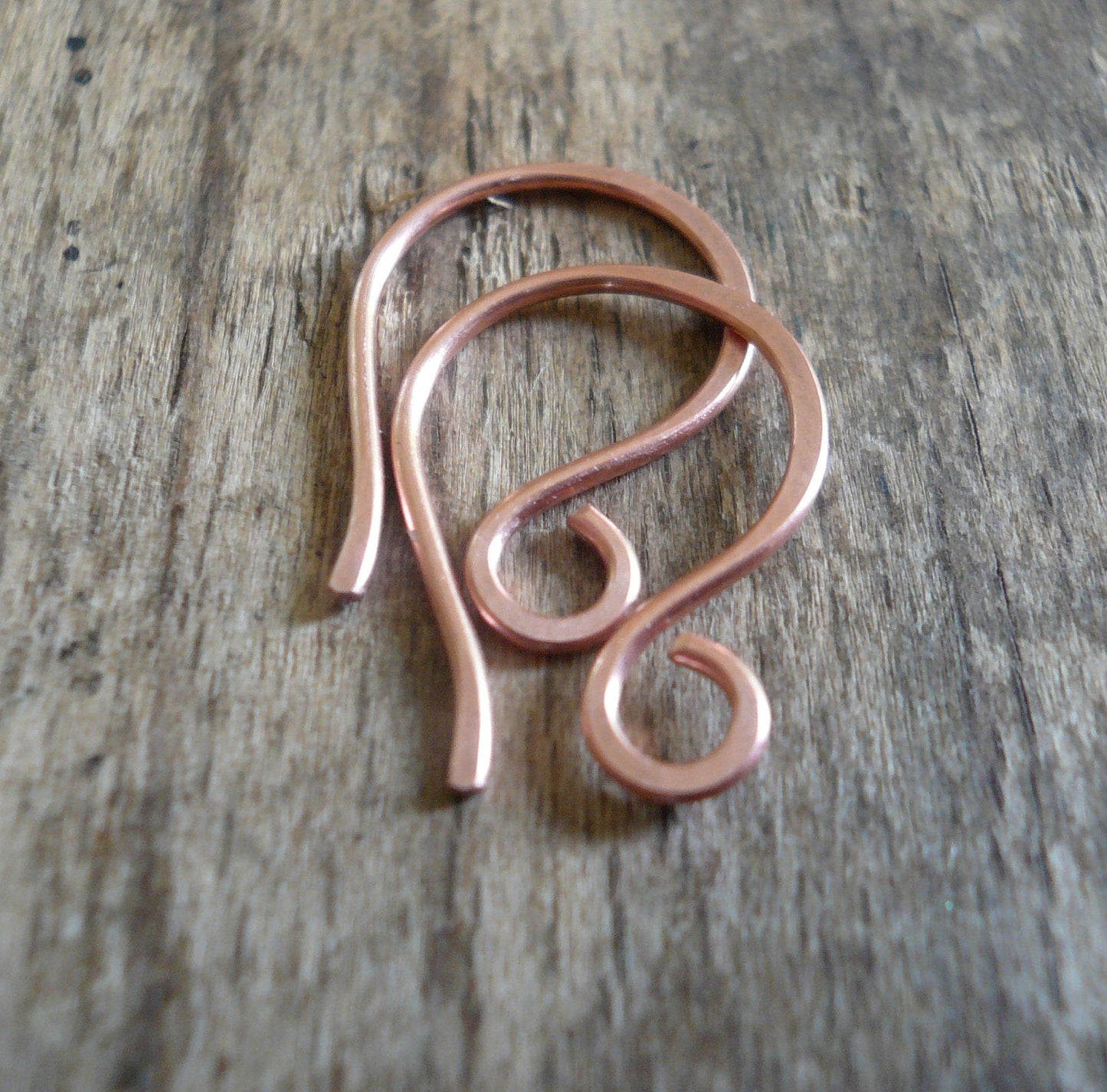 Twinkle Copper Earwires - Handmade. Handforged