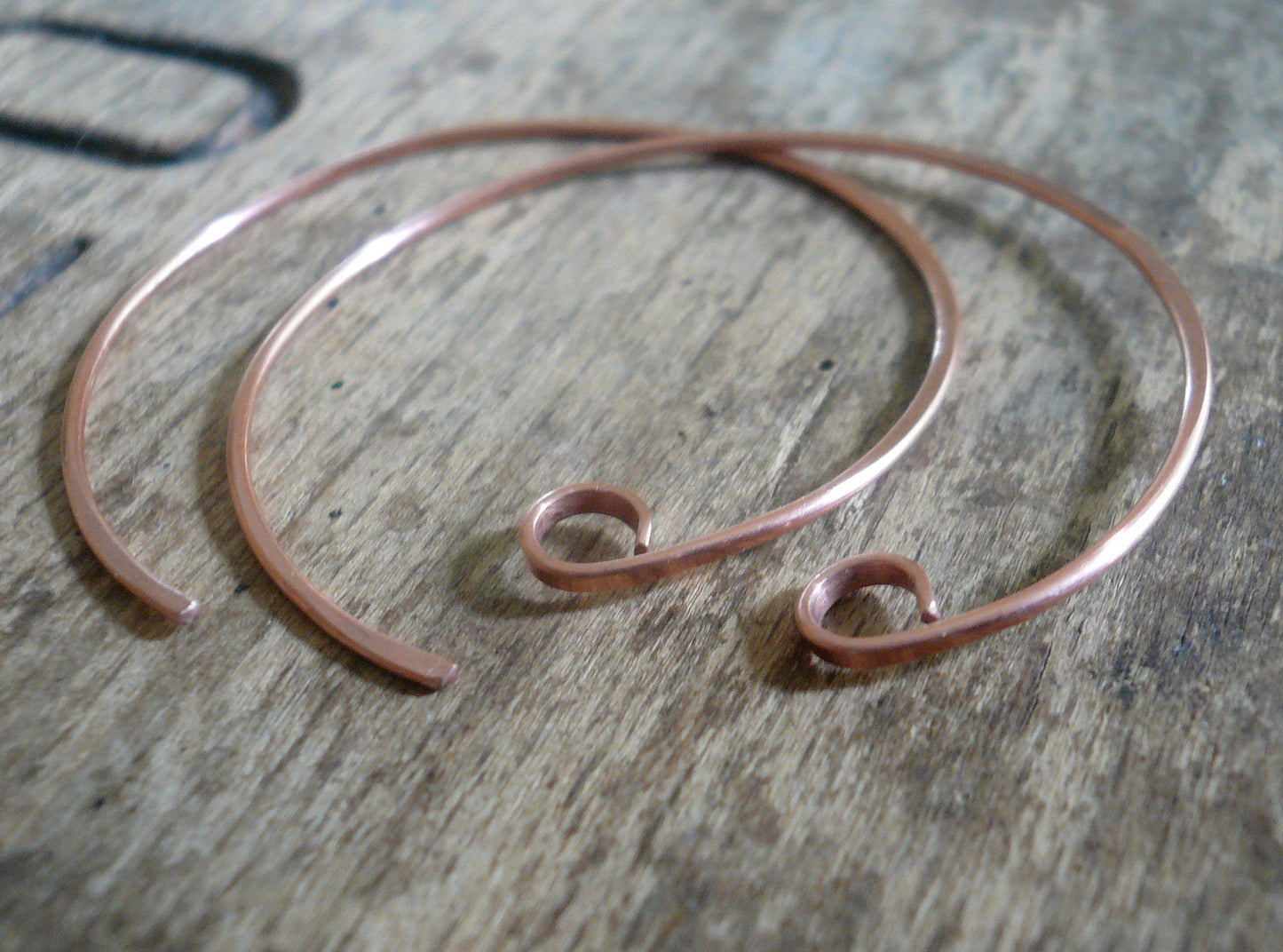 Shoals Copper Earwires - Handmade. Handforged