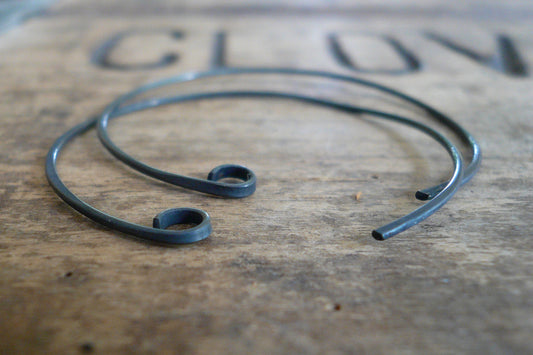 12 Pairs of my Shoals Sterling Silver Earwires - Handmade. Handforged. Heavily Oxidized. Made to Order