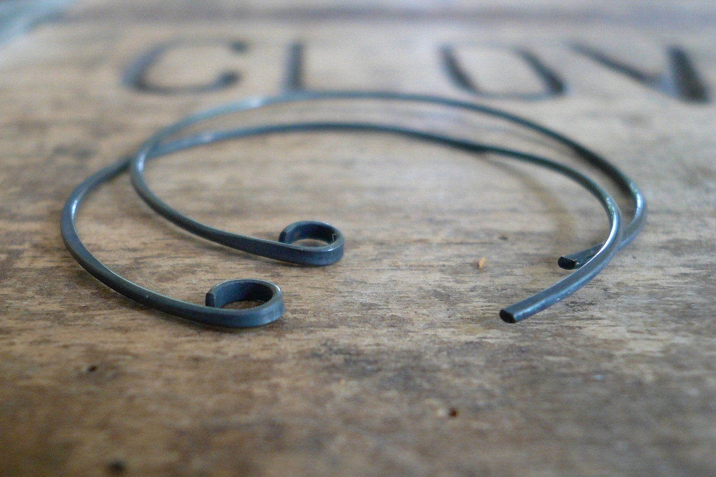 Shoals Sterling Silver Earwires - Handmade. Handforged. Heavily Oxidized. Made to Order