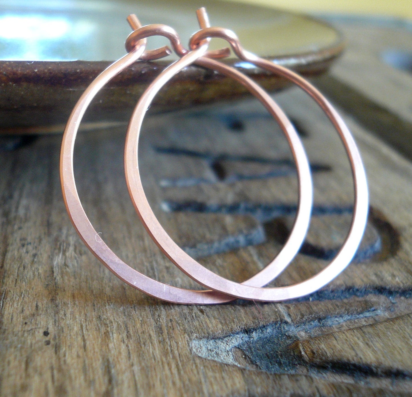 Copper Every Day Hoops - Handmade. Handforged