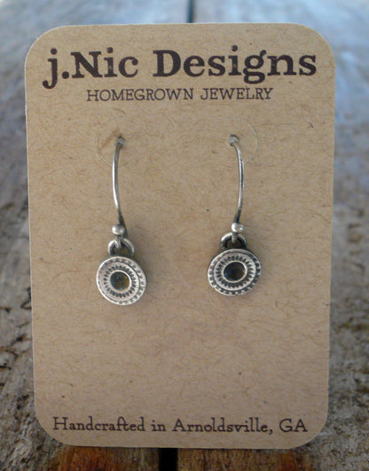 Savannah. Old South Collection Earrings - Oxidized fine silver. Dangle earrings. Handmade