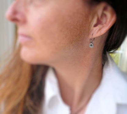 Savannah. Old South Collection Earrings - Oxidized fine silver. Dangle earrings. Handmade