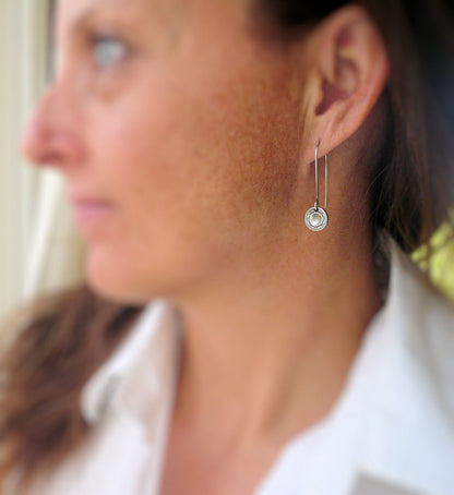 Orleans. Old South Collection Earrings- Oxidized fine silver. Dangle earrings.Handmade