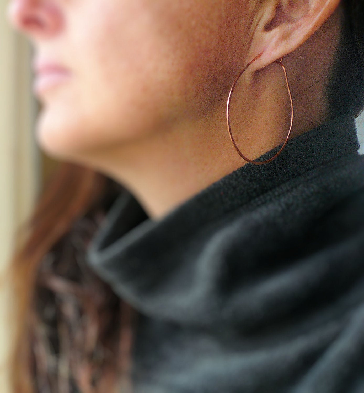 Chumani Hoops - Choice of Copper, Sterling Silver, 14kt Goldfill. Handmade. Handforged. Hoop Earrings