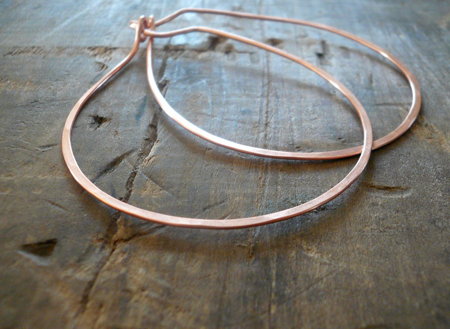 Chumani Hoops - Choice of Copper, Sterling Silver, 14kt Goldfill. Handmade. Handforged. Hoop Earrings