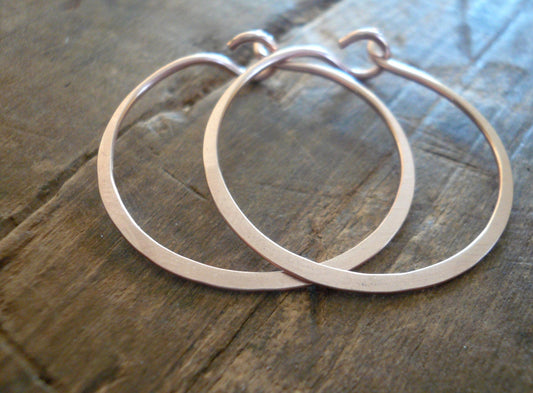 Rose Gold Every Day Hoops - Handmade in 14kt Rose Goldfill, Choice of 6 sizes