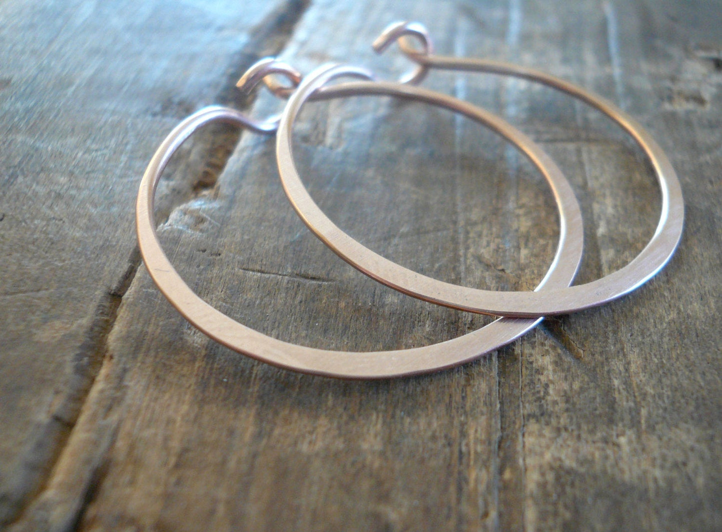 Rose Gold Every Day Hoops - Handmade in 14kt Rose Goldfill, Choice of 6 sizes