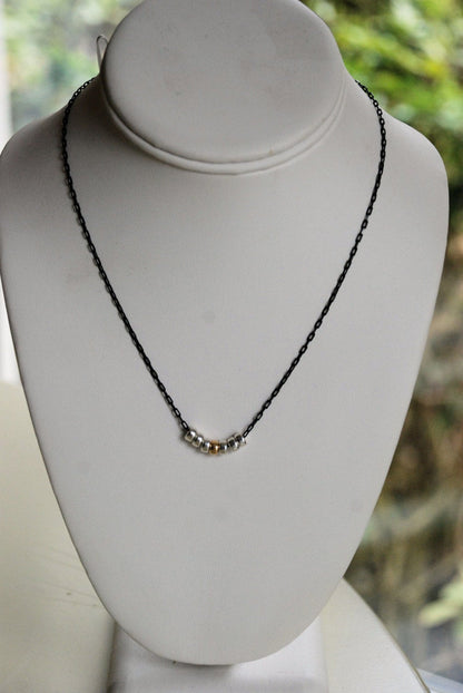 Mingle Necklace - Handmade. Sterling Silver. 14kt Goldfill