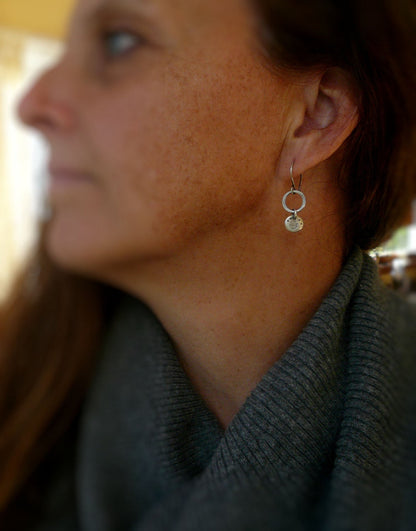 Bramble - Oxidized Fine & Sterling Silver Earrings. Handmade