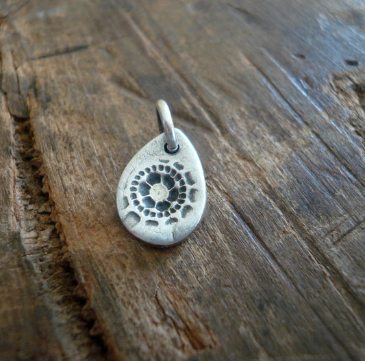 Charleston. Old South Collection Pendant - Oxidized fine Silver. Handmade