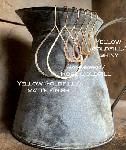 Lissome Earrings Medium in Silver - Handmade. Choice of 4 finishes. Heavily Oxidized Sterling Silver