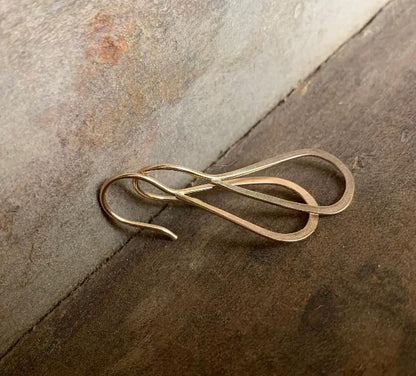 Lissome Earrings Small in 14 kt Goldfill - Handmade. Handforged. Choice of 2 finishes.