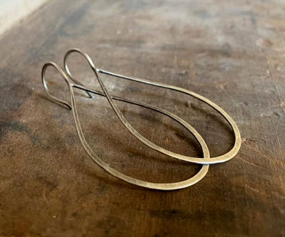 Lissome Earrings Large in Silver - Handmade. Choice of 4 finishes. Oxidized Sterling Silver