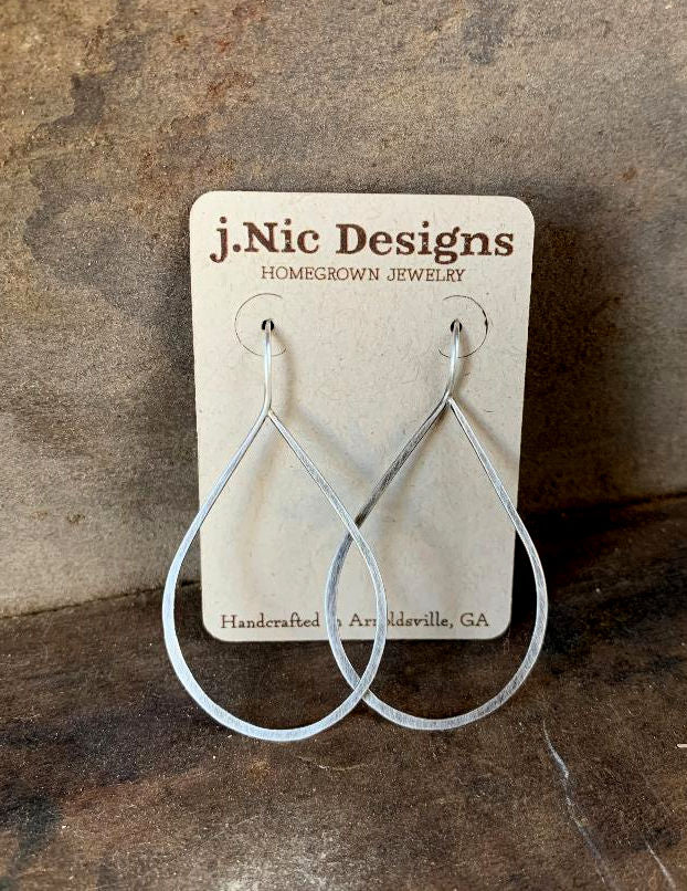 Lissome Earrings Large in Silver - Handmade. Choice of 4 finishes. Oxidized Sterling Silver