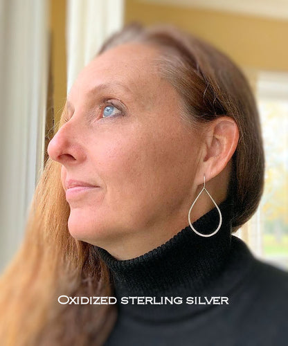 Lissome Earrings Large in 14 kt Goldfill - Handmade. Choice of 2 finishes. Brushed/Matte Gold