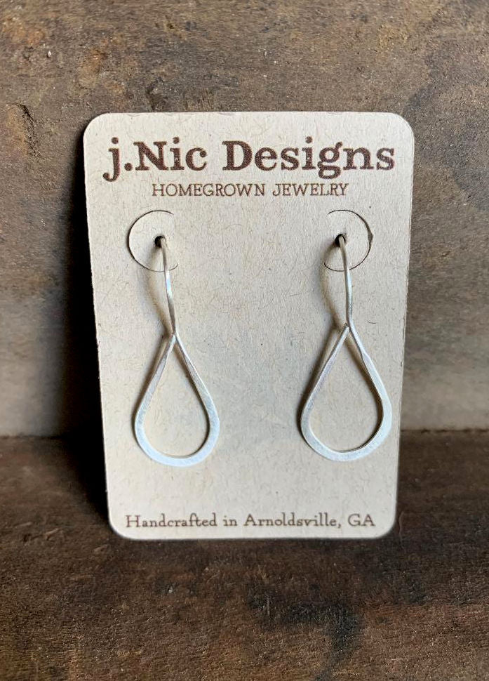 Lissome Earrings Small in Silver - Handmade. Choice of 4 finishes. Brushed/Matte Sterling Silver