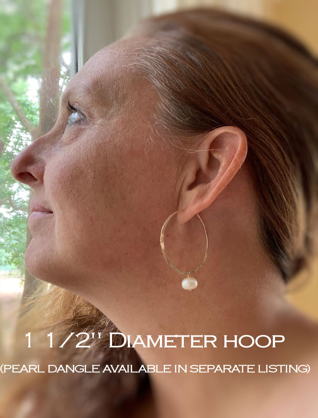 Mangly Hoops - Choice of 6 sizes. Handmade. Hammered. Oxidized Sterling Silver Hoop Earrings