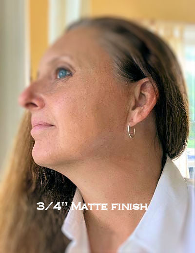 Thick Gauge Post Mangly Hoops in 14kt Rose or Yellow Goldfill- Choice of 7 sizes. Handmade. Hammered. (Copy)