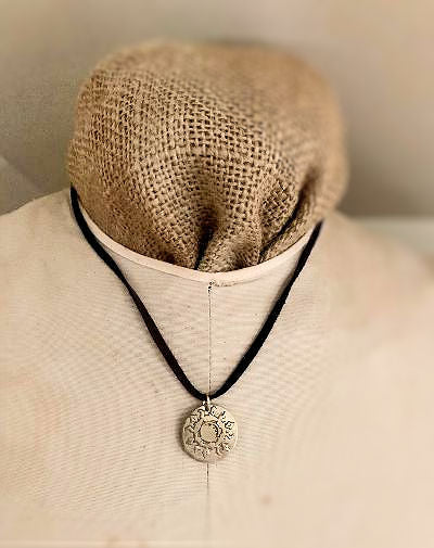 Bronze Summer Sun - Seasons Necklace - Bronze & 14kt Goldfill. Leather. Handmade.